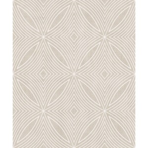 Silver and Cream Special FX Geometric Kaleidoscope Spiral Effect Wallpaper