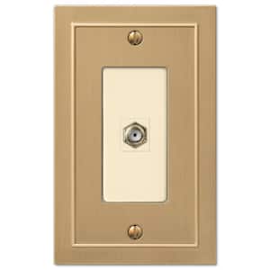 Bethany 1 Gang Coax Metal Wall Plate - Brushed Bronze