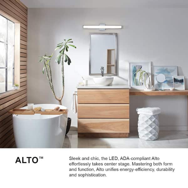 HINKLEY - Hinkley Alto 30 in. 5-Light in Brushed Nickel Integrated LED Vanity Light with Invisimount 44-Watt Bath