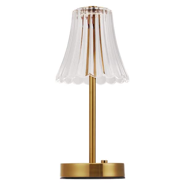 13 in. Flower Task and Reading Table Lamp with Dimmable Integrated LED Light for Bedrooms and Special Events
