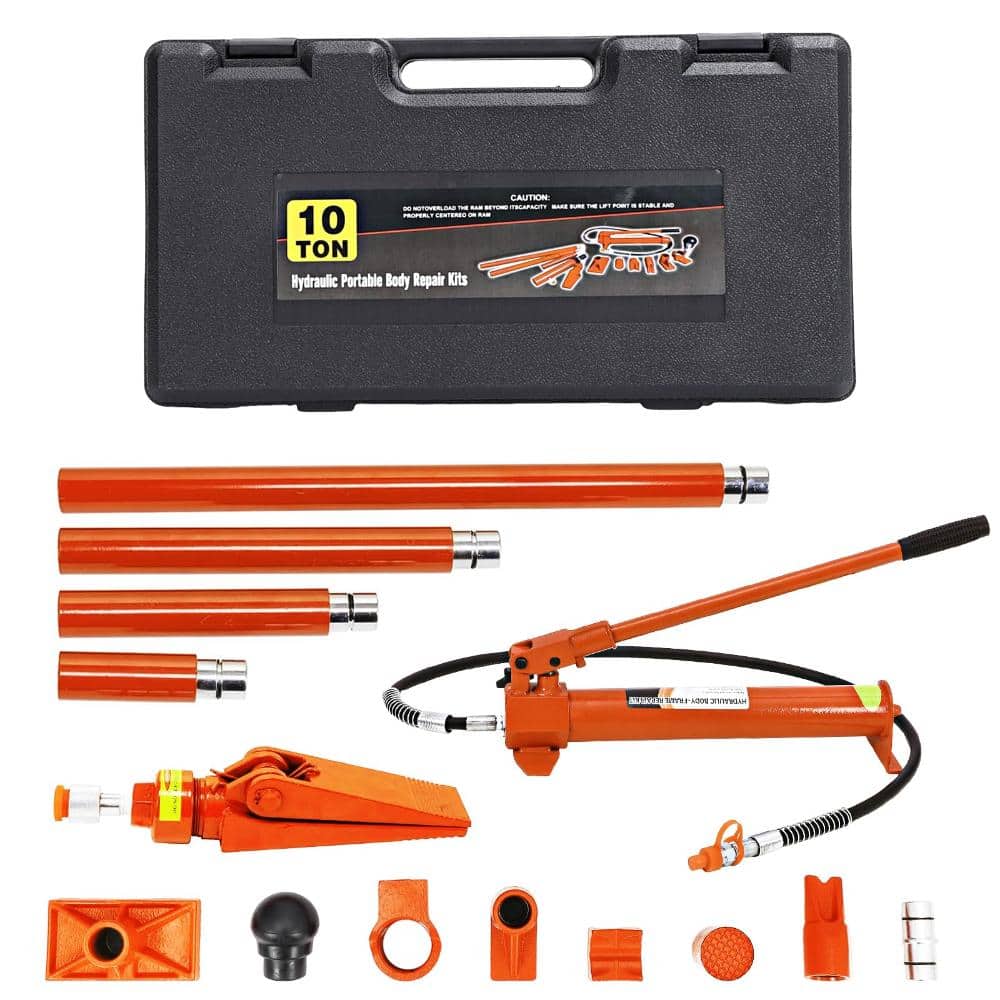 10 Ton Porta Power Kit with Wheeled Storage Case, Hydraulic Jack Kit Ram Pump & 4.6 Ft/1.4 m Oil Hose for Automotive price history on PriceWatchPro