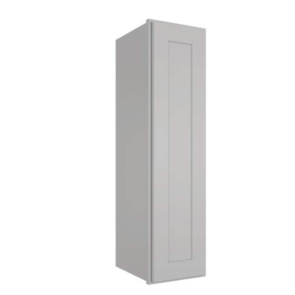 9 in. W x 12 in. D x 30 in. H in Shaker Dove Plywood Ready to Assemble Wall Cabinet 1-Door 2-Shelves Kitchen Cabinet