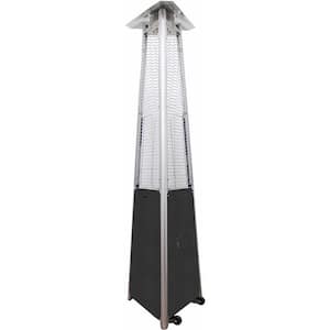 42,000 BTU Hammered Silver Commercial Glass Tube Gas Patio Heater