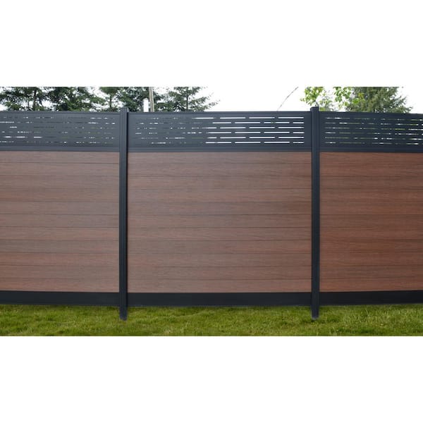 Infinity Euro 5-in W x 6-ft H Black Rose Composite Fence Picket