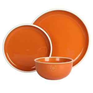 12-Piece Terra Cotta Stoneware Dinnerware Set