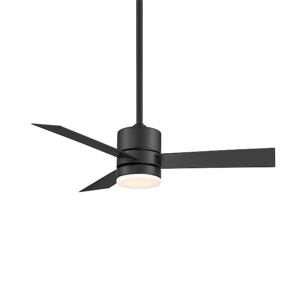 WAC Lighting San Francisco Indoor / Outdoor 3-Blade Smart Flush Mount Ceiling Fan 52in Matte Black w/3000K Integrated LED and Remote