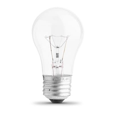 40-Watt Soft White (2700K) A15 Clear Glass E26 Base Dimmable Incandescent Appliance Light Bulb