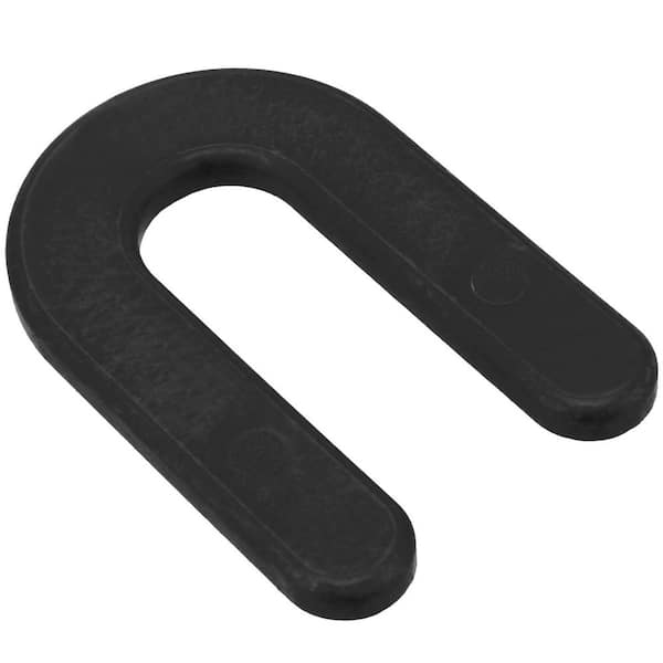 Afoxsos 300-Packs 1/4 in. Plastic Horseshoe Shims, Horseshoe Shims, Plastic Shims Spacers U-Shaped Spacers for Leveling, Black