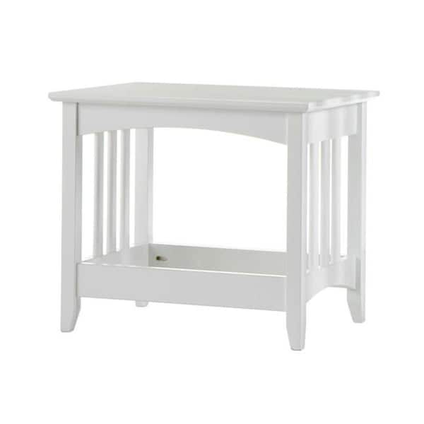 Unbranded Hawthorne White 21 in. W Slatted Bench