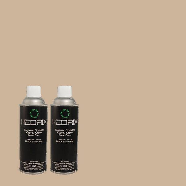 Hedrix 11 oz. Match of MQ2-32 Mink Haze Flat Custom Spray Paint (8-Pack)