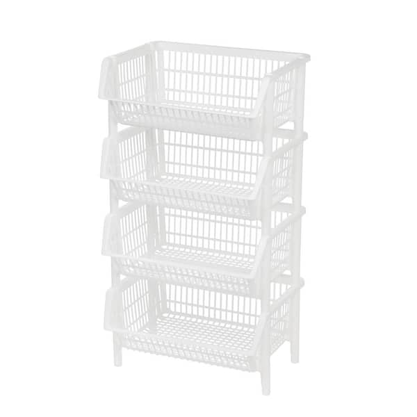 IRIS 15.69 in. x 10 in. Jumbo Stacking Basket (4-Pack)