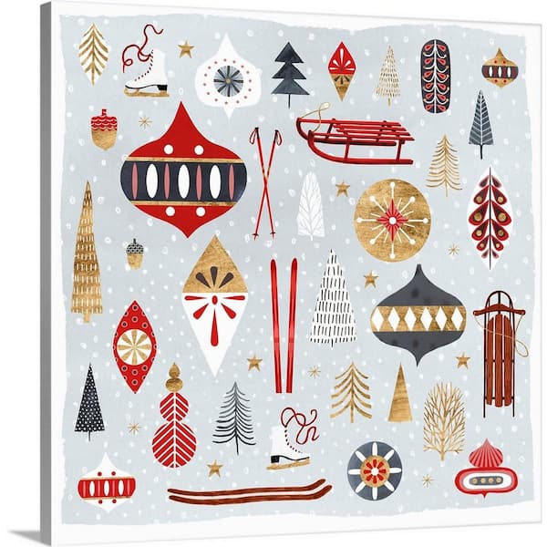 16 in. x 16 in. Christmas Chalet IV by Victoria Borges Canvas Wall Art