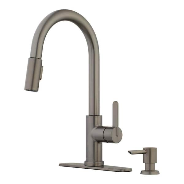 Glacier Bay Paulina Single-Handle Pull-Down Sprayer Kitchen outlet Faucet Chrome Soap