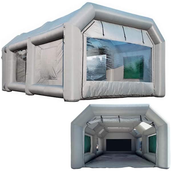 23 ft. x 13 ft. x 8.5 ft. Portable Professional Inflatable Paint Booth w/ Blowers and Air Filter System