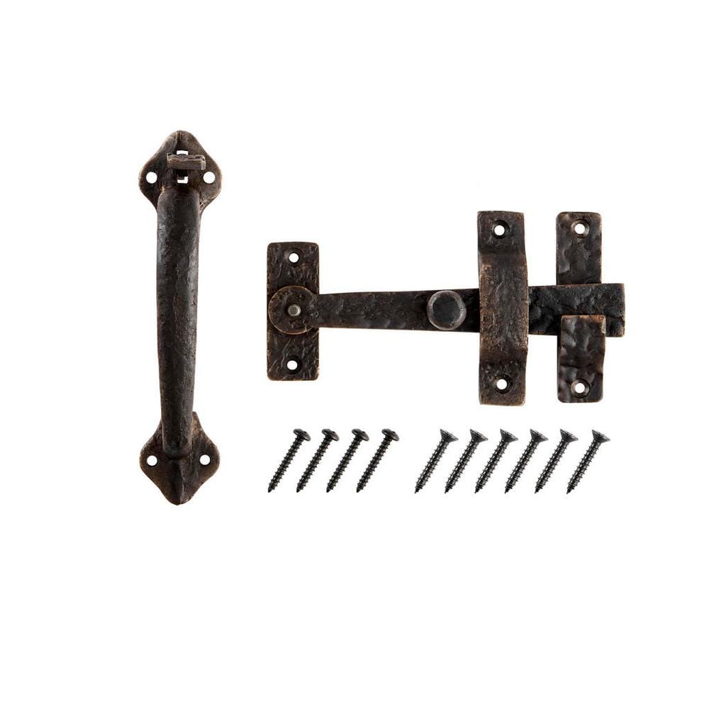 8 in. Natural Bronze Thumb Latch in Patina Bronze