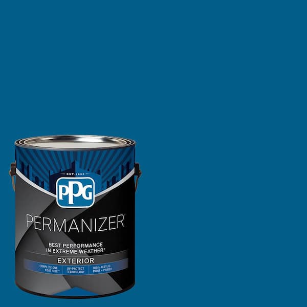 1 gal. PPG1157-7 Blue Flame Semi-Gloss Exterior Paint