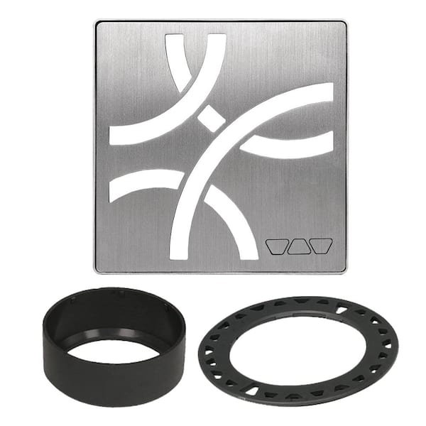 Schluter Kerdi-Drain 4 in. Brushed Stainless Steel Curve Drain Grate