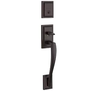 Torrey Pines Venetian Bronze Low Profile Single Cylinder Entry Door Handleset w/ Torrey Door Handle ft SmartKey Security