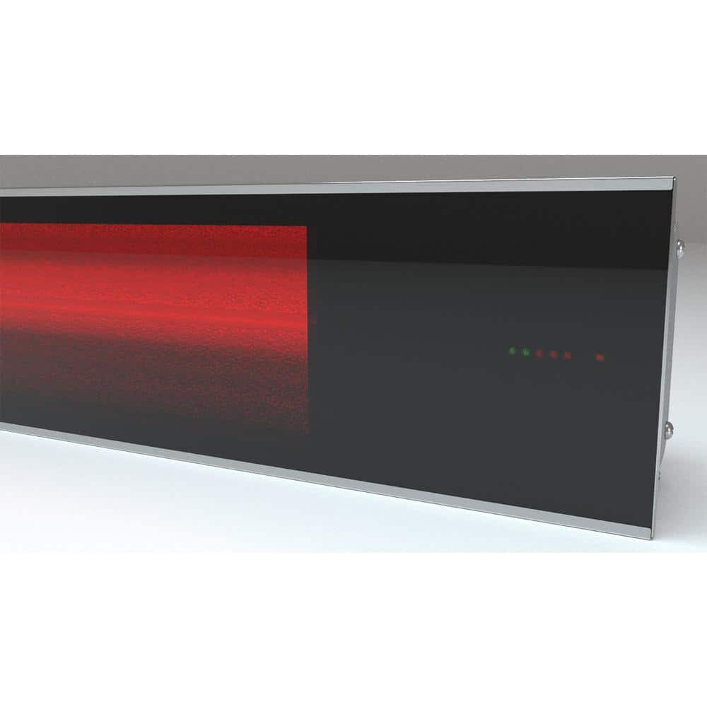 Black 40-Inch Infrared Patio Heater with Ceramic Glass