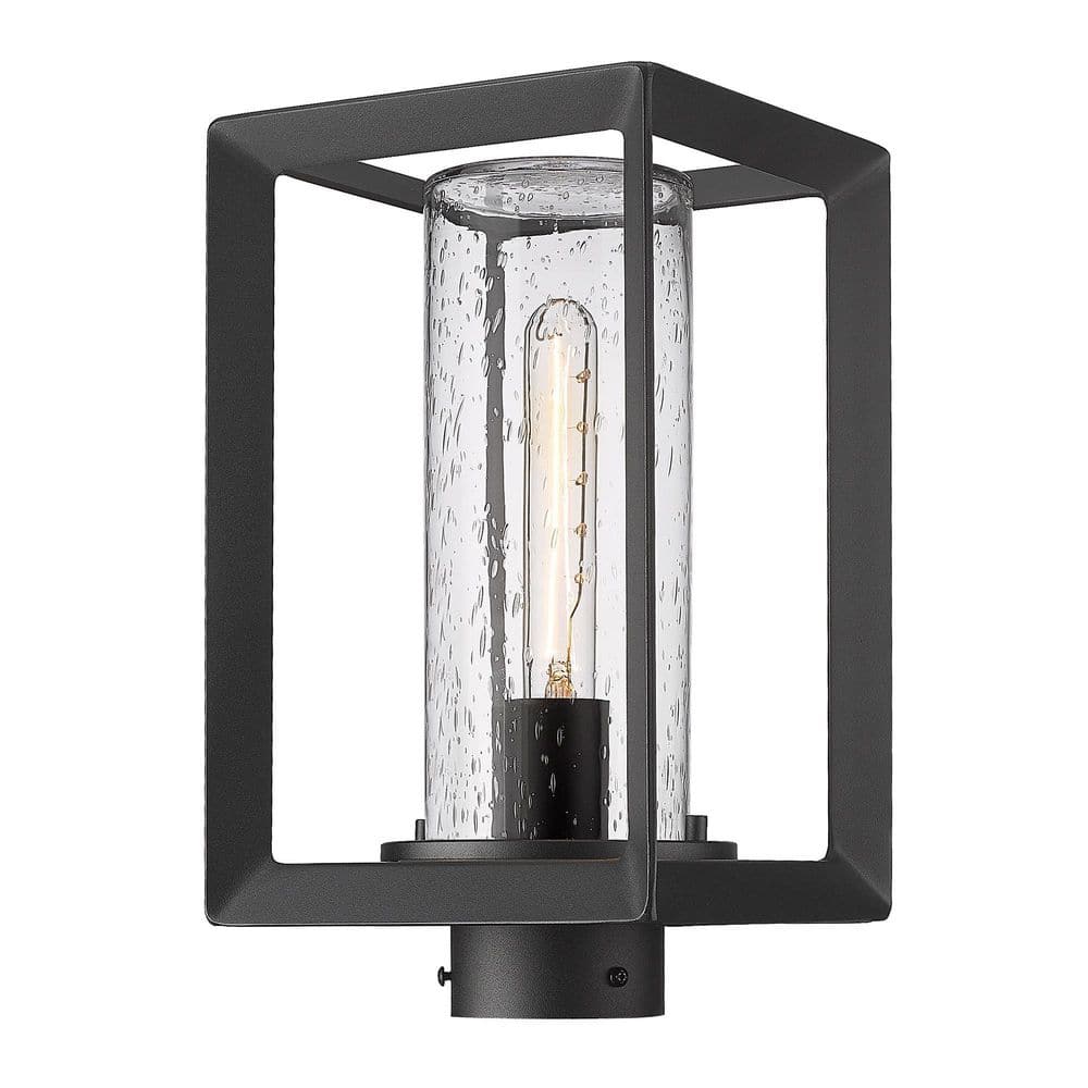 Golden Lighting Smyth 1-Light Natural Black Aluminum Hardwired Outdoor ...