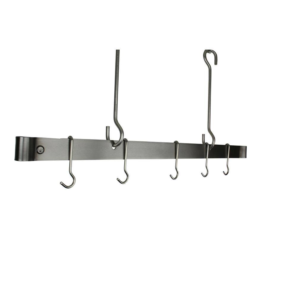 Handcrafted 36 in. Offset Hook Ceiling Bar with 6-Hooks Stainless Steel price history on PriceWatchPro