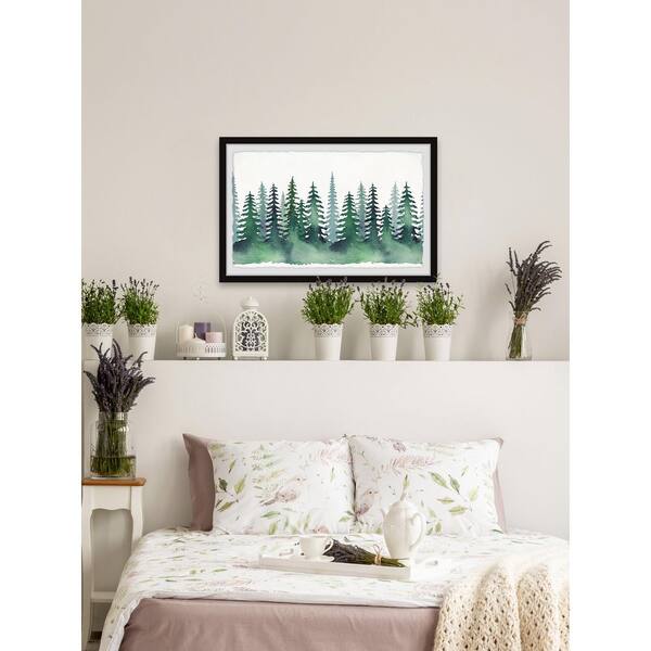 Green Pine Forest by Marmont Hill Framed Nature Art Print 8 in. x