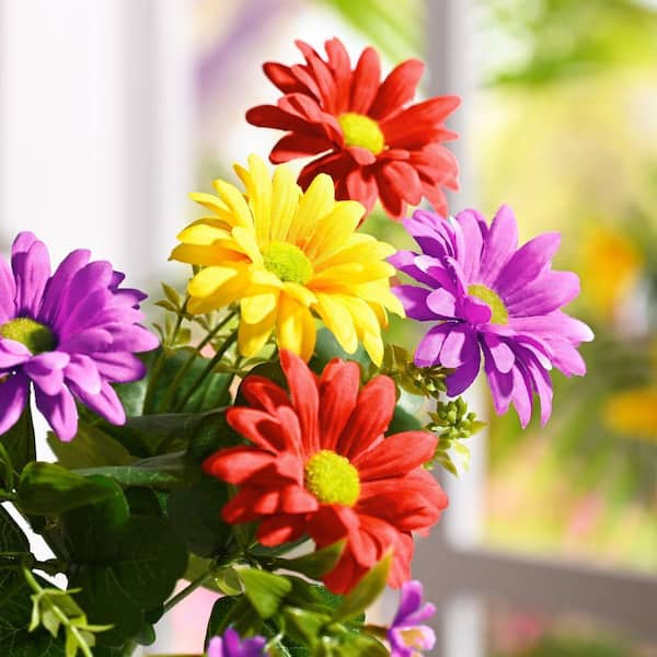 デイジー1.3 6 Bundles 13 in. Multi-Colored Indoor/Outdoor Artificial Daisy