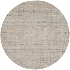 Nyle Ivory Multicolor 8 ft. x 8 ft. Vintage Persian Round Area Rug