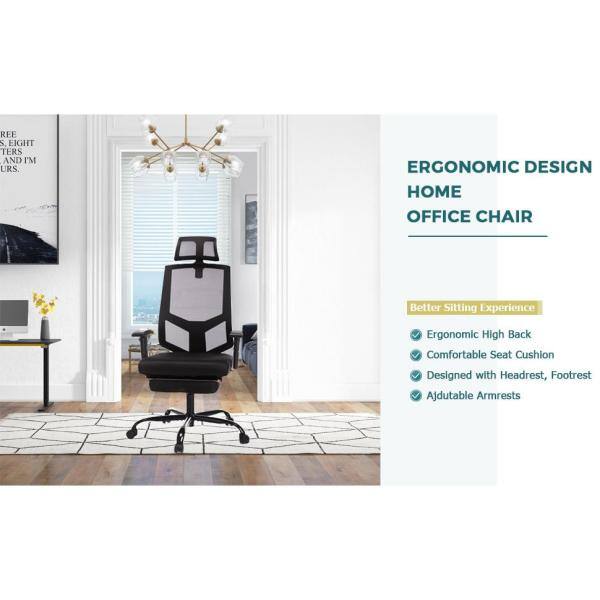 mfavour Ergonomic Office Chair High Back Mesh Office Chair Computer Chair Desk Chair with 3D Armrest and Adjustable Headrest Ergonomic Curved Lumbar Support 