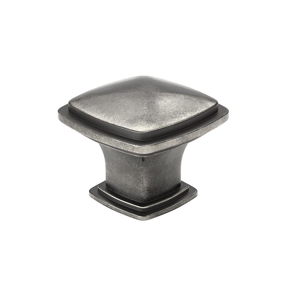 Charlemagne Collection 1-1/4 in. (31 mm) Classic Pewter Square Cabinet Knob price history on PriceWatchPro