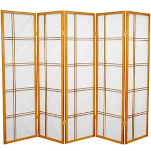 5 ft. Honey 5-Panel Room Divider