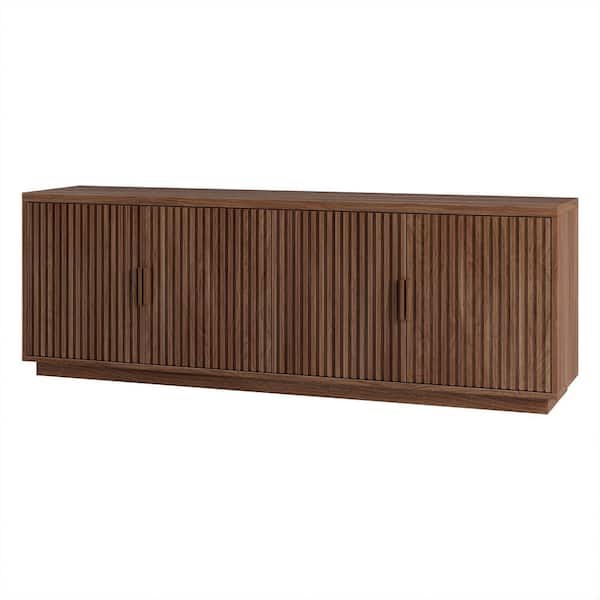 Meyer&Cross Mero 68 in. Satin Walnut TV Stand Fits TV's up to 75