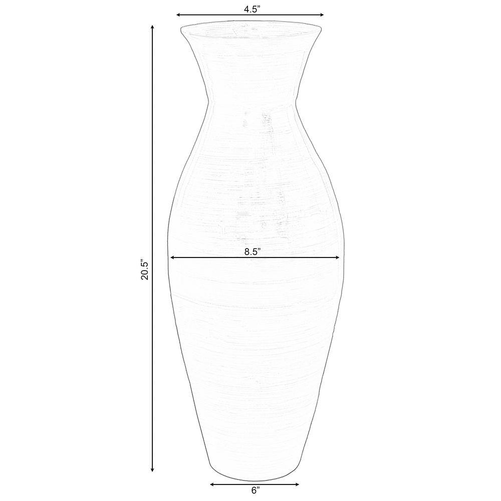 21" Purple Ceramic Flared Floor Vase for Modern Home Decor