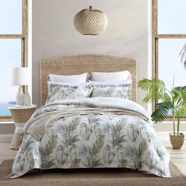 Waimea Bay 3-Piece Green Cotton King Comforter Set