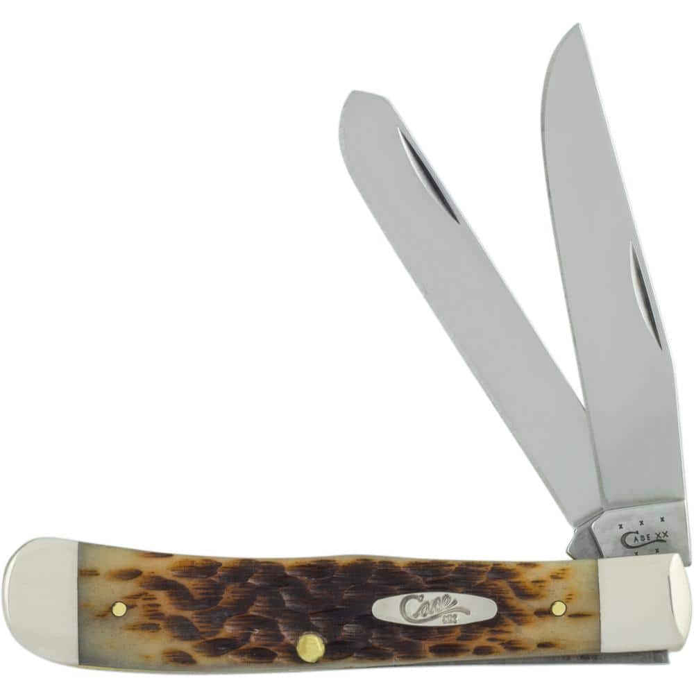 W.R. Case and Sons Cutlery Co. Amber Bone Trapper Pocket Knife SS