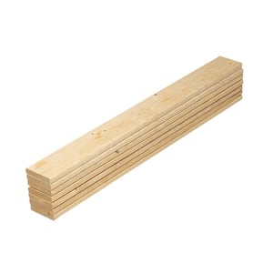 1 in. x 4 in. x 3.25 ft. Pine Twin Bed Slat Board (7-Pack)