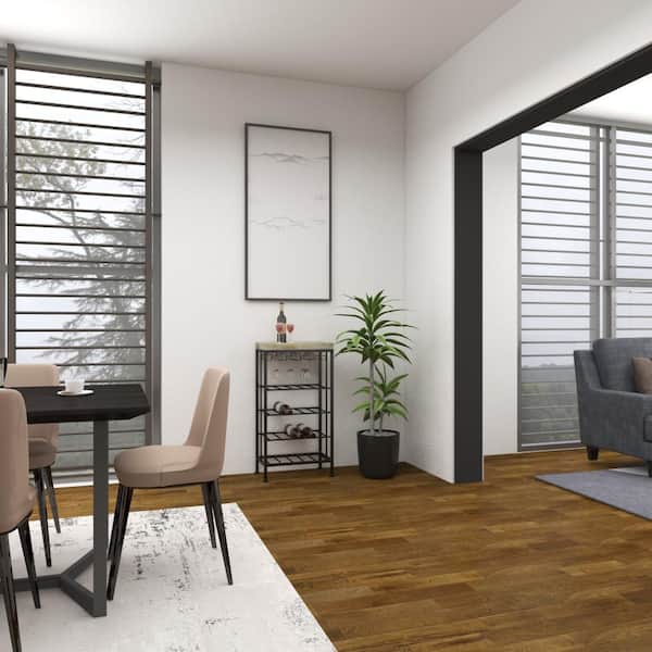 15 Bottle Black Contemporary Metal Wine Rack