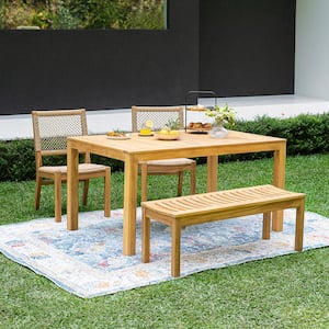 Paxton 4-Piece Teak Wood Outdoor Dining Set