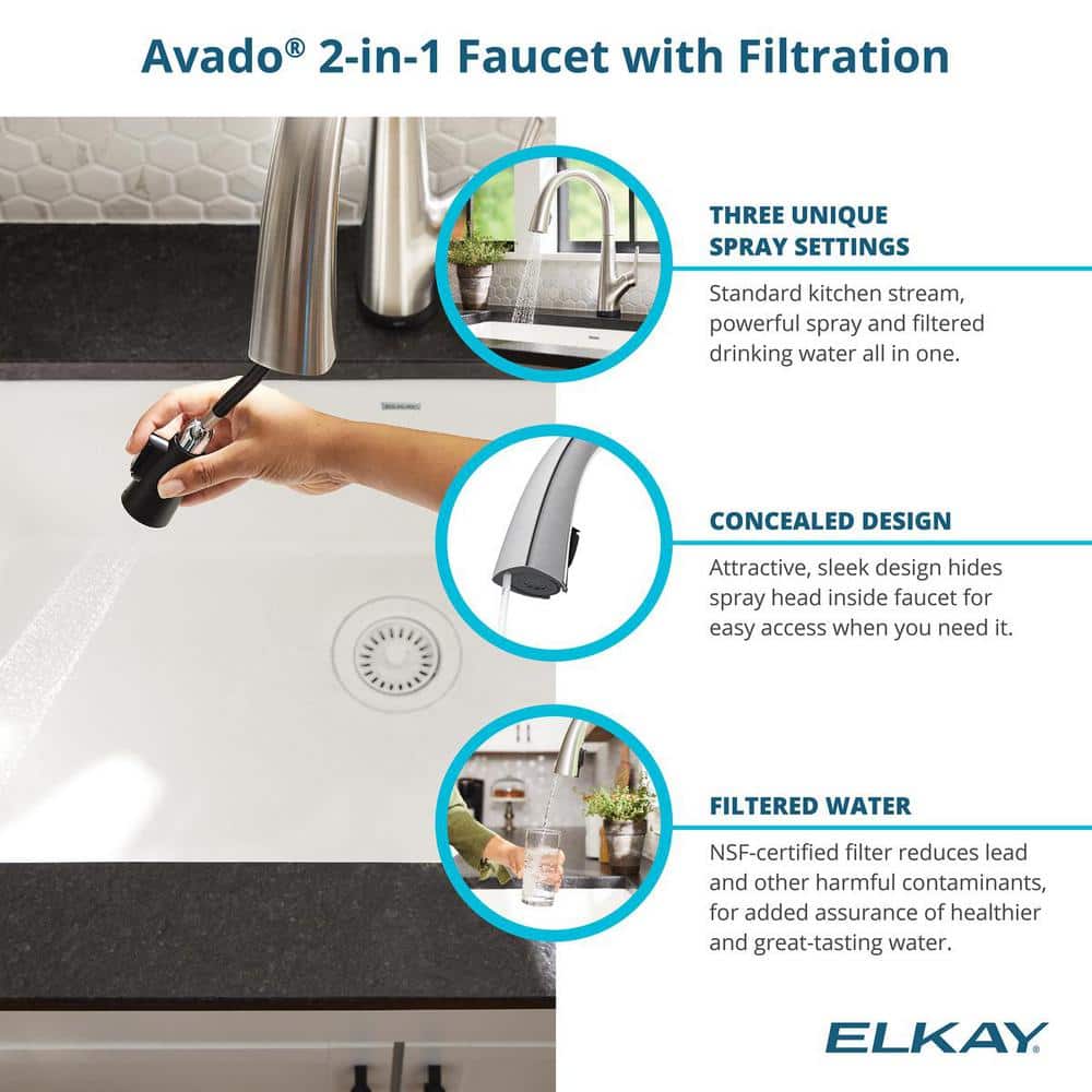 Graystone Double Bowl Stone Undermount Kitchen Sink with Faucet
