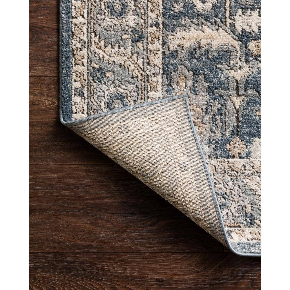 Teagan Denim and Pebble Synthetic Runner Rug