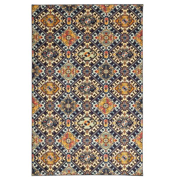 Mohawk Home Isle Navy 5 ft. x 8 ft. Oriental Area Rug