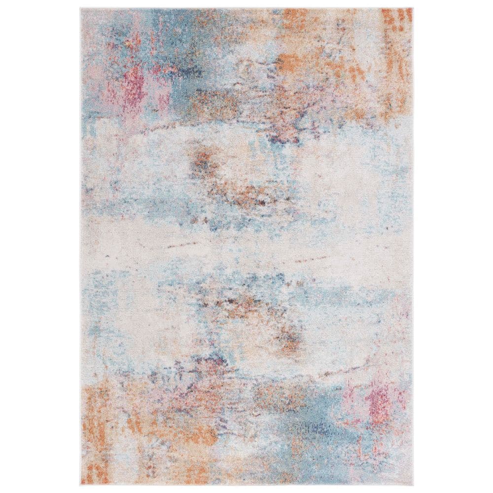 Phoenix 4 ft. x 6 ft. Aqua/Gold Rose Clouded Distressed Area Rug price history on PriceWatchPro