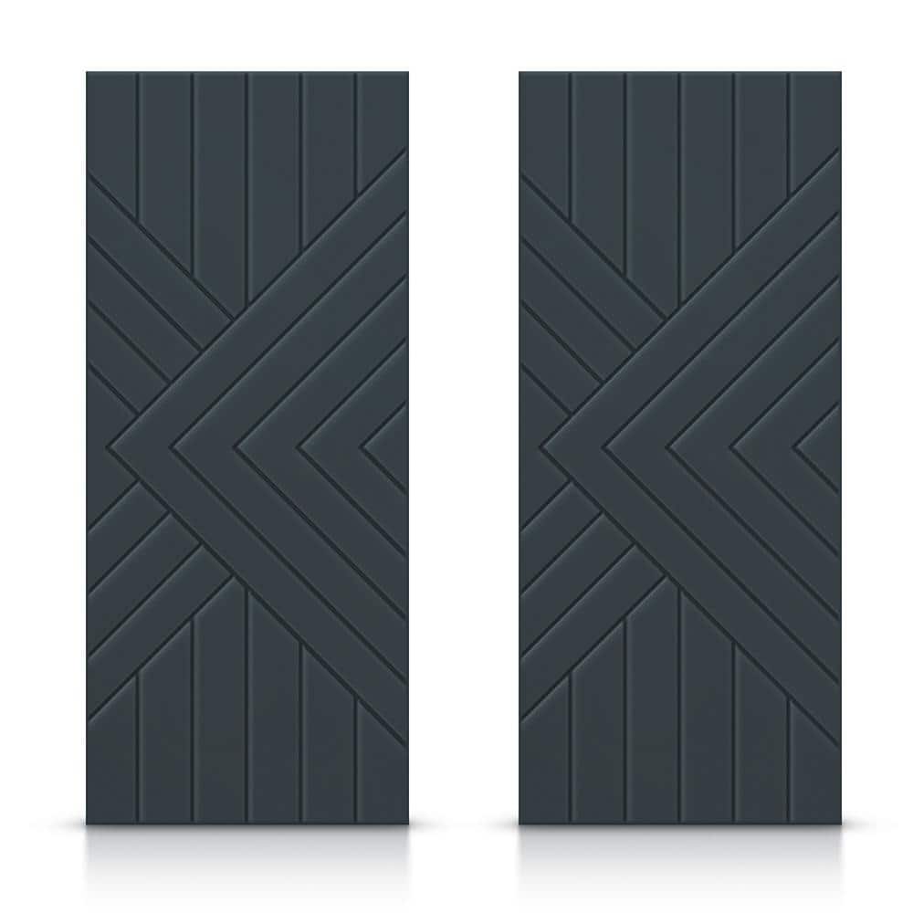 48 in. x 80 in. Hollow Core Charcoal Gray Painted Composite MDF Interior Double Closet Sliding Doors price history on PriceWatchPro