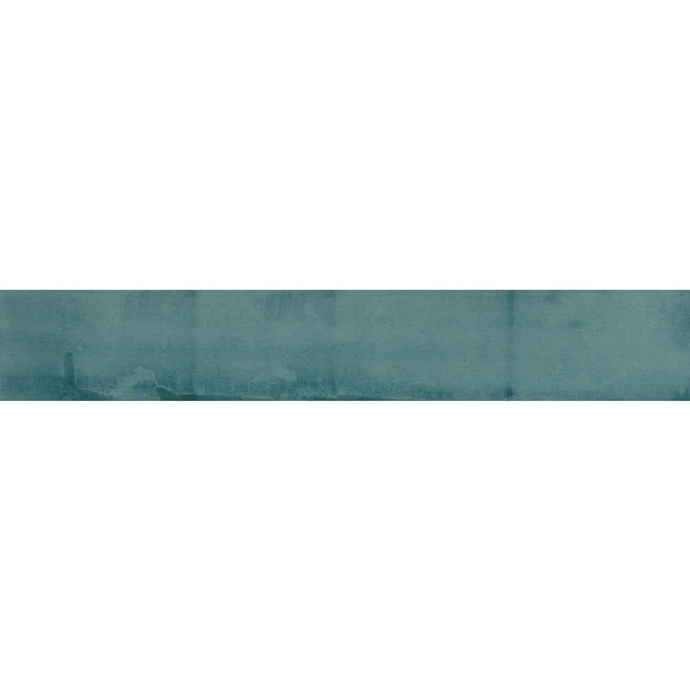 Jai Dark Teal Glazed Porcelain Subway Tile 3" x 15"