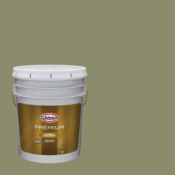 Glidden Premium 5 gal. PPG1123-6 Playing Hooky Semi-Gloss Exterior Latex Paint