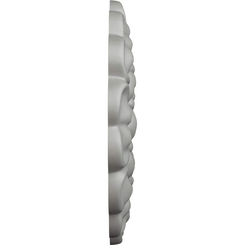 White Primed Polyurethane Floral Rosette Accent Piece