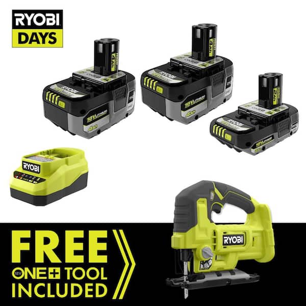 RYOBI ONE+ HP 18V Brushless Cordless Jig Saw Kit with (2