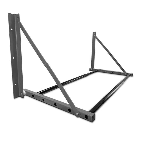 Max 48 in. x 22 in. x 22 in. Grey Folding Tire Wheel Rack, Wall Mount Multi-Tire Spare Carriers Garage Shelf