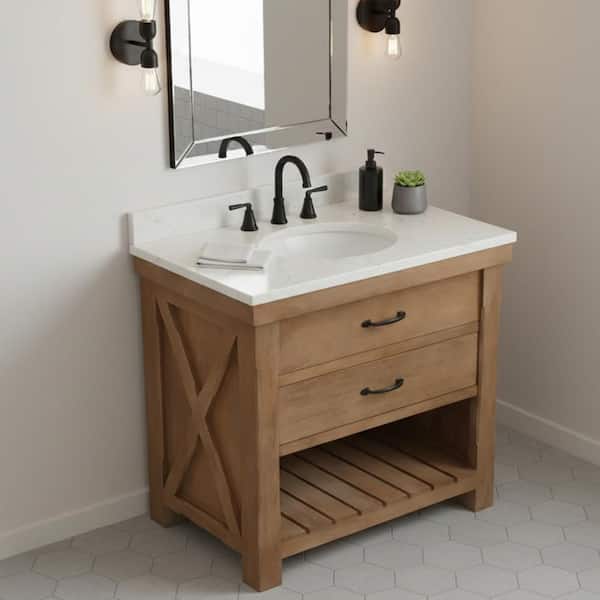 Deluxe 36 in. W x 22 in. D x 34 in. H Freestanding Bath Vanity in