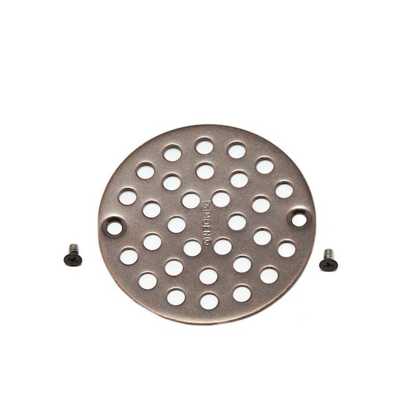 MOEN 4 in. Shower Drain Cover for 3-3/8 in. Opening in Oil Rubbed Bronze